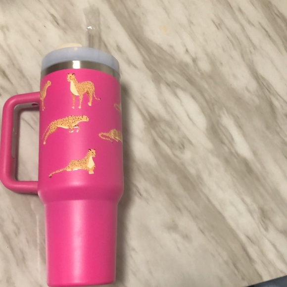Pink Cheetah Drinking cup. New with tags - Picture 6 of 8